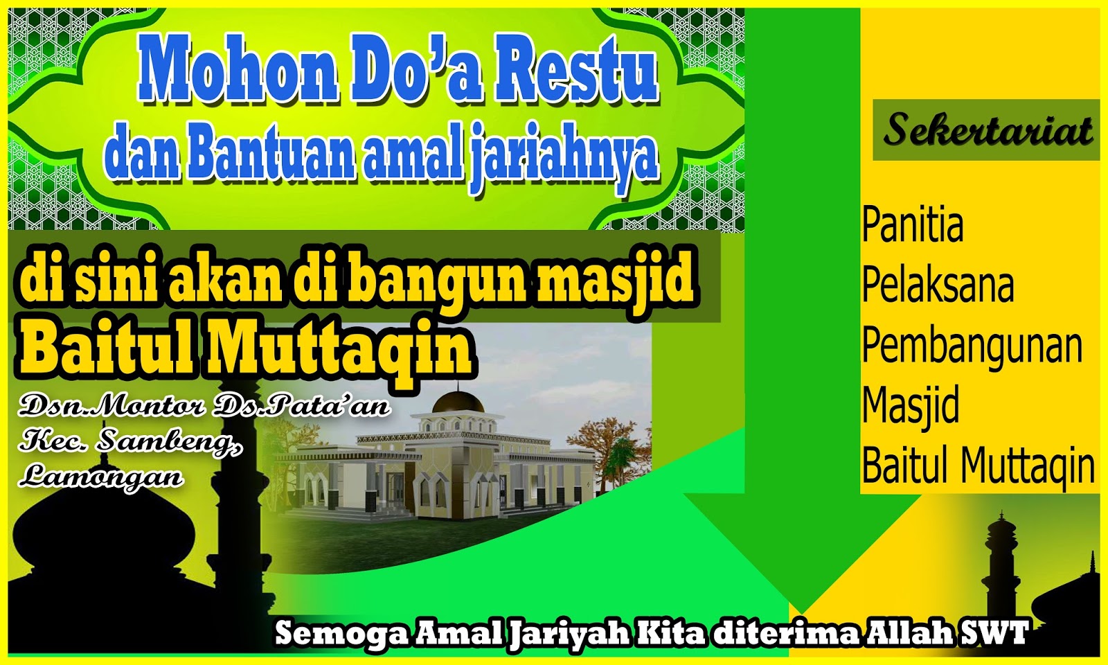 Paling Inspiratif Banner Pembangunan Masjid Jeromesitaly