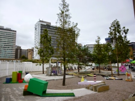 The colourful TURF Projects Putt Putt #2 Crazy Golf course at Platform Ruskin Square in Croydon TURF Projects Putt Putt #2 Crazy Golf course at Platform Ruskin Square in Croydon
