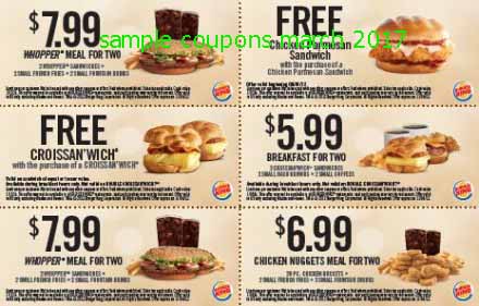 Free burger king coupons march 2019