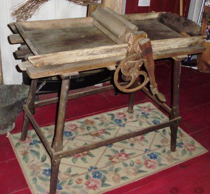 Log Cabin Antiques & Gifts Butter Worker's Table