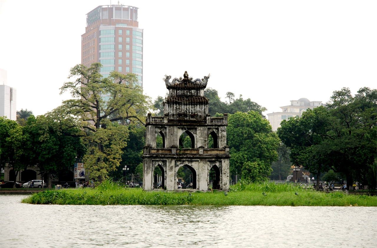 Turtle Tower in Hoan Kiem Lake