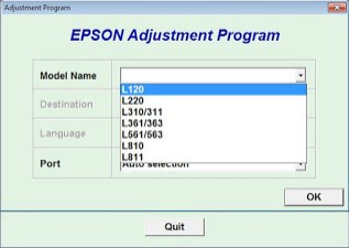 EPSON Resetter Adjustment program software waste inkpad ...
