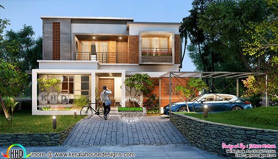Contemporary home front elevation Contemporary home front elevation