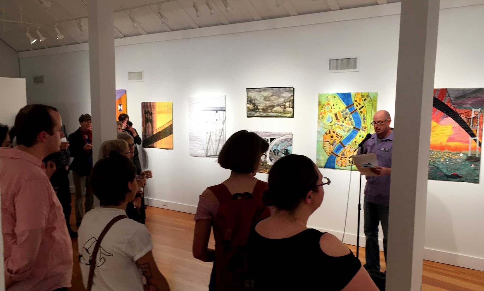 SAQA Bridge Exhibit Open at the Bush Barn Art Center in Salem