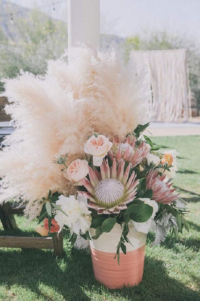 boda plumas plumeros pampa cortaderia selloana faisan perdiz
