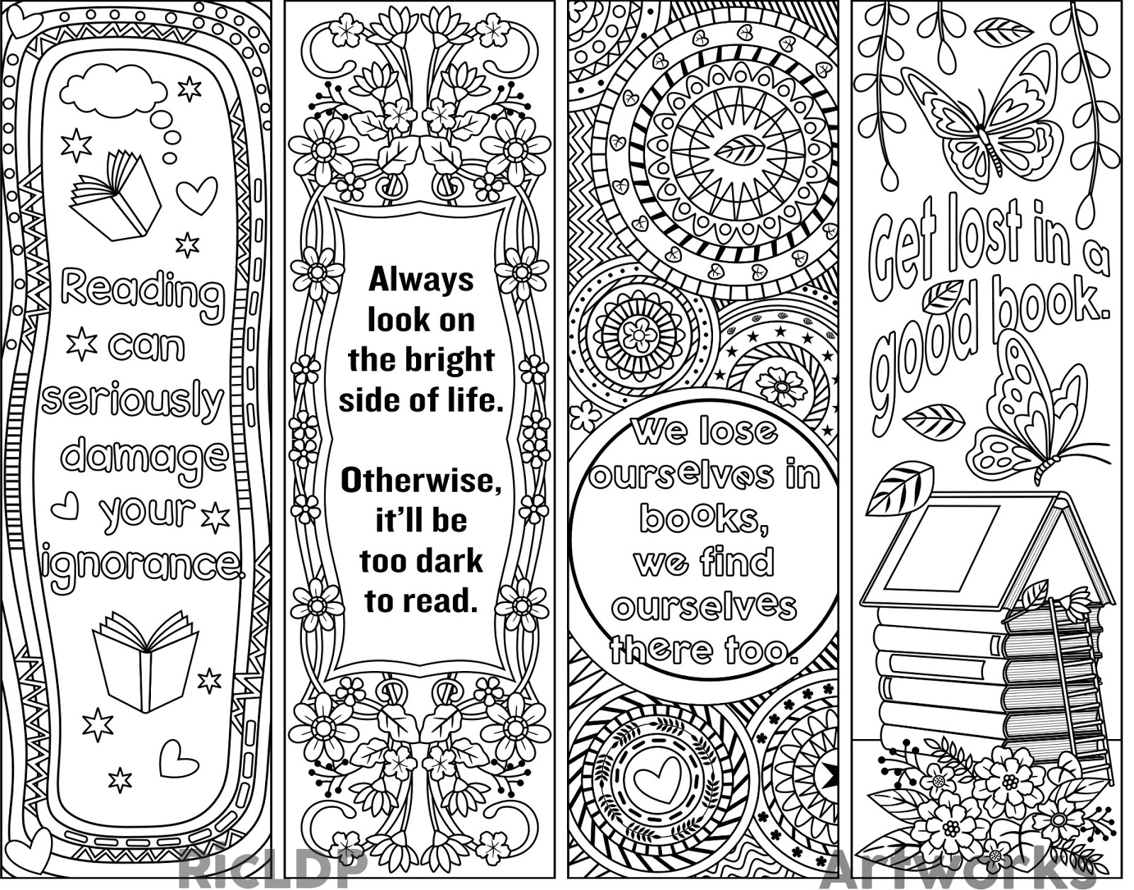  Printable Color Bookmarks Printable Word Searches