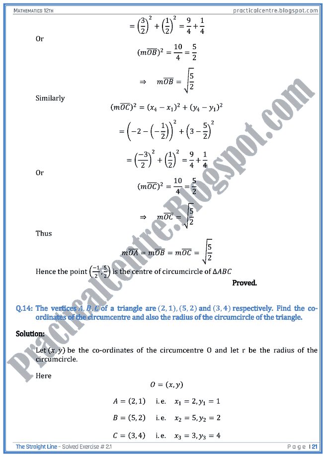 exercise-no-2-1-solved-exercise-the-straight-line-mathematics-xii