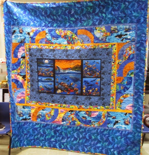 Jeanne Aird's Art Fabric and Quilts Ocean Themed Quilt