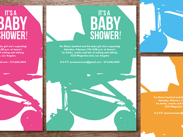 Diseños de invitaciones para Baby Shower