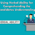 Using Verbal Ability for Comprehending the Candidates Understanding