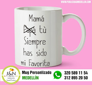 pocillos perosnalizados en Medellin dia de la madre 