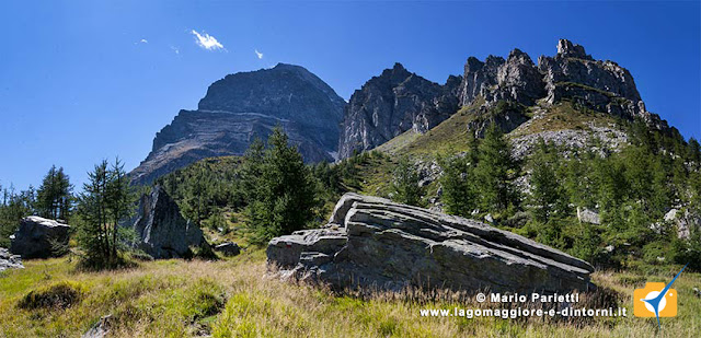 Il massiccio del Monte Leone salendo al lago d'Avino Il massiccio del Monte Leone salendo al lago d'Avino