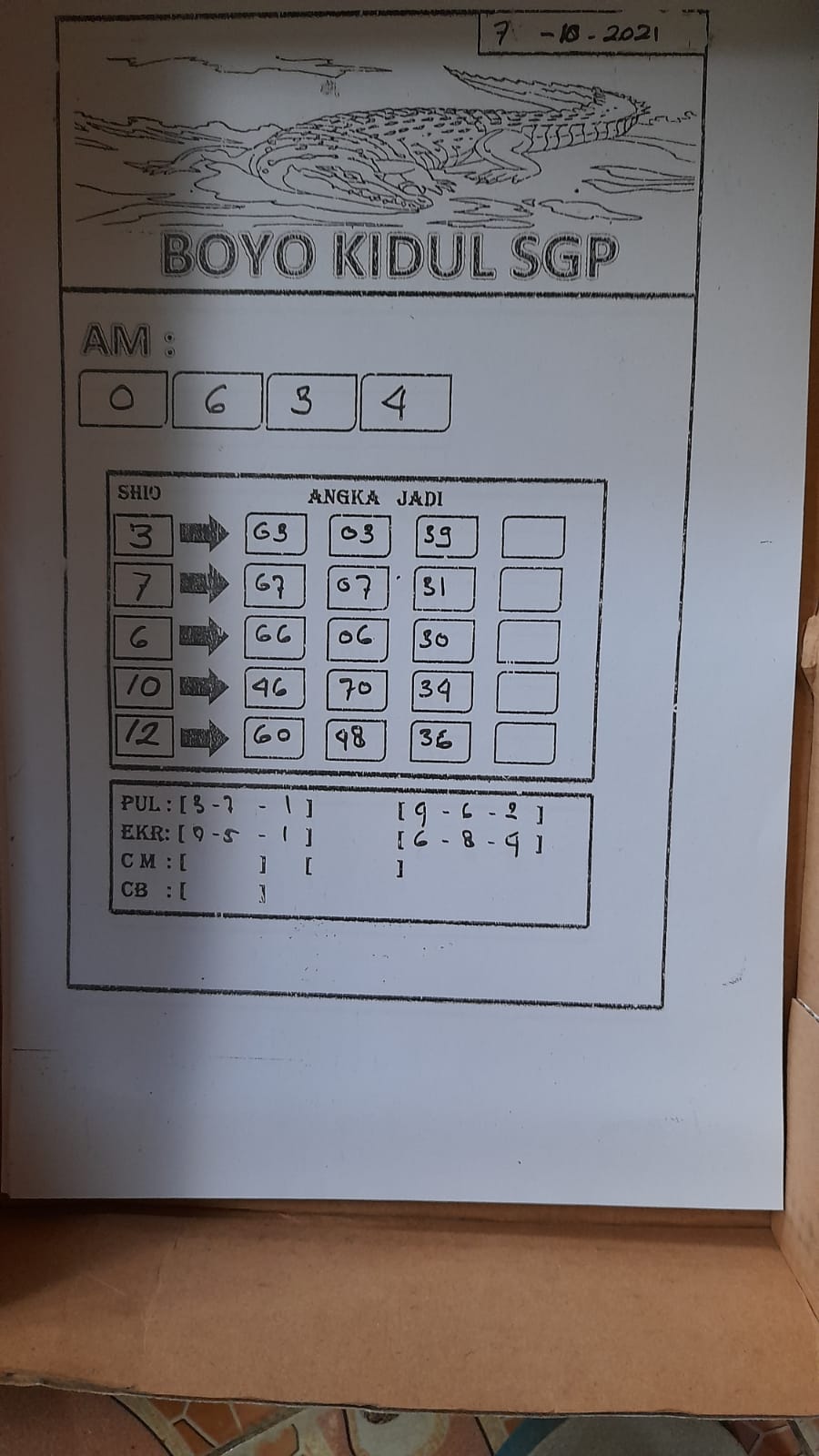 Syair Sgp Hari Ini Kamis 7 Oktober 2021 Opesia Official