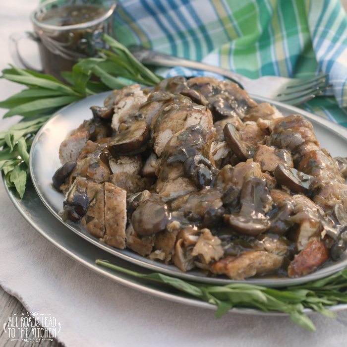 Turkey Tenderloins w/ Mushroom Tarragon Shallot Gravy