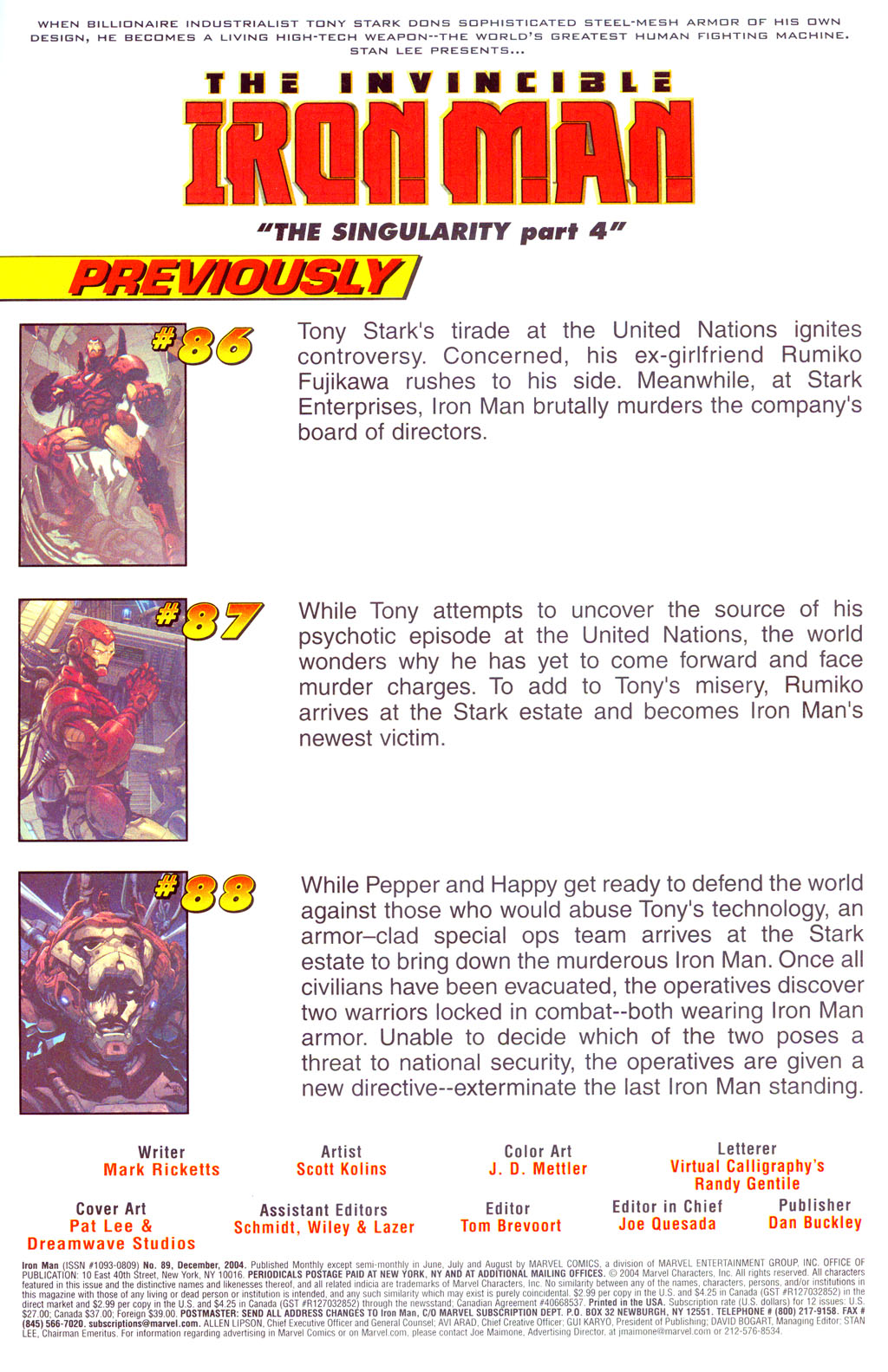 Read online Iron Man (1998) comic -  Issue #89 - 2