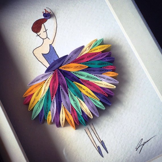 paper quilling art by Sena Runa