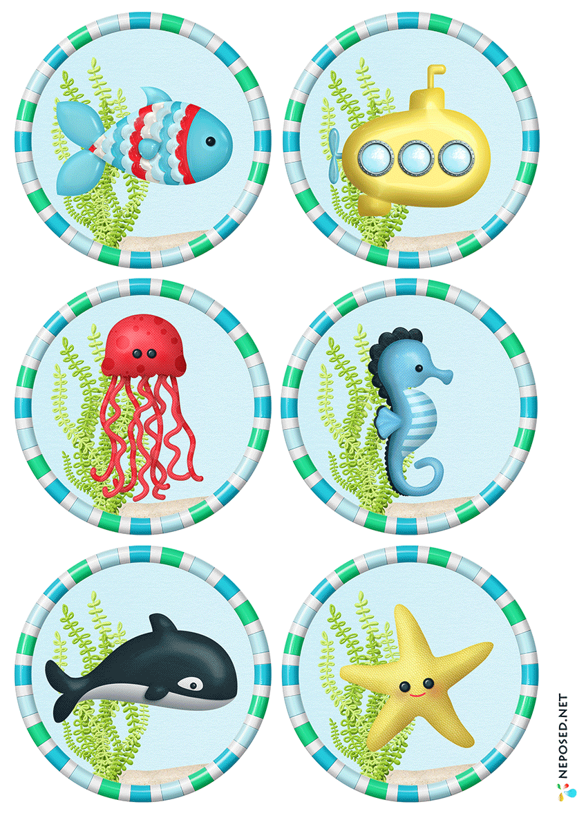 Морские картинки для детей для оформления