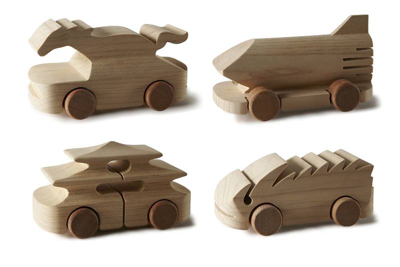 100 Wooden Toy Cars