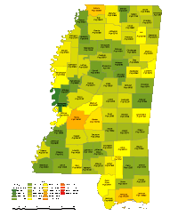 Mississippi County Map Area