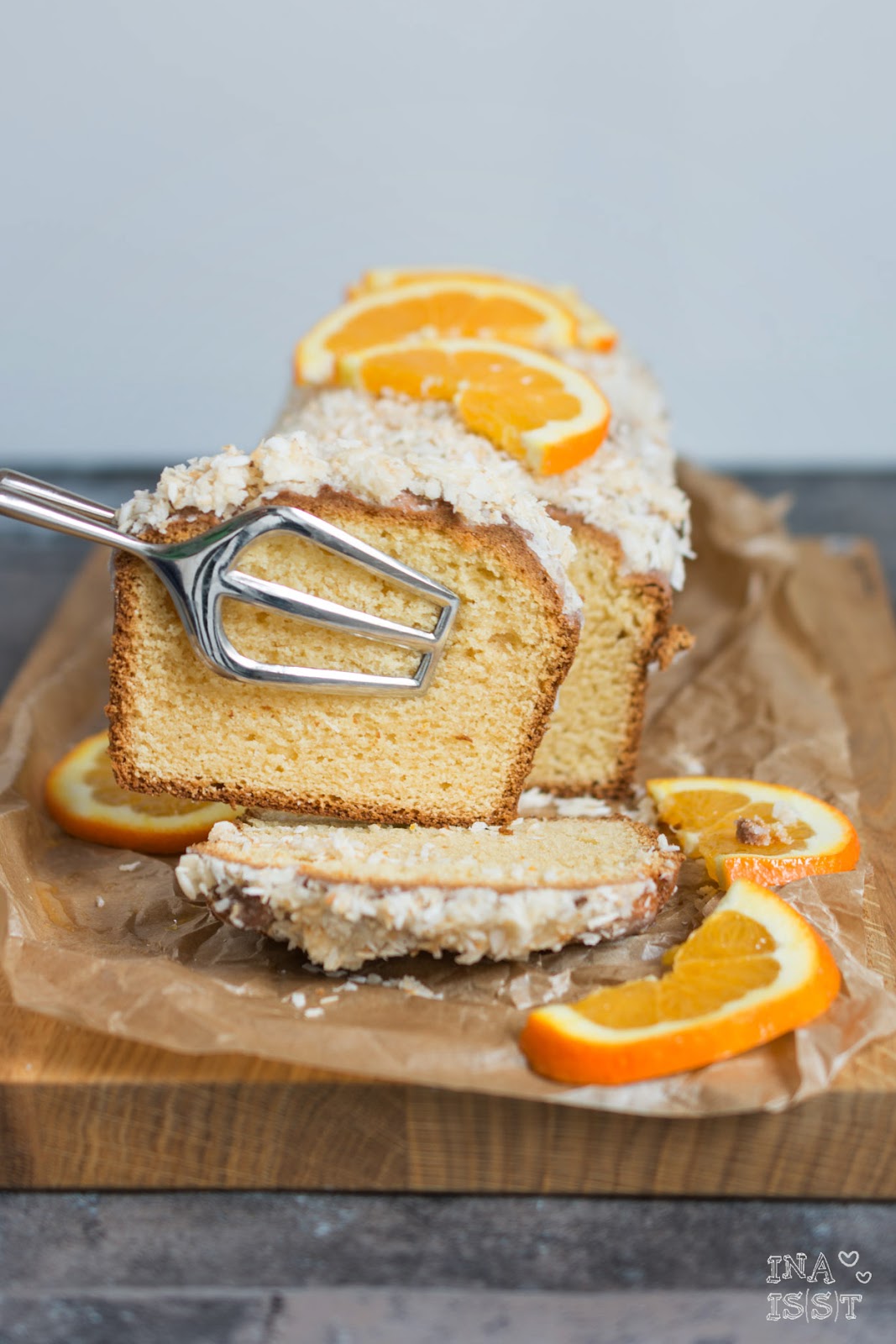 Ina Is(s)t: Einfacher Orangen-Kokos-Kuchen / Quick and easy orange cake ...