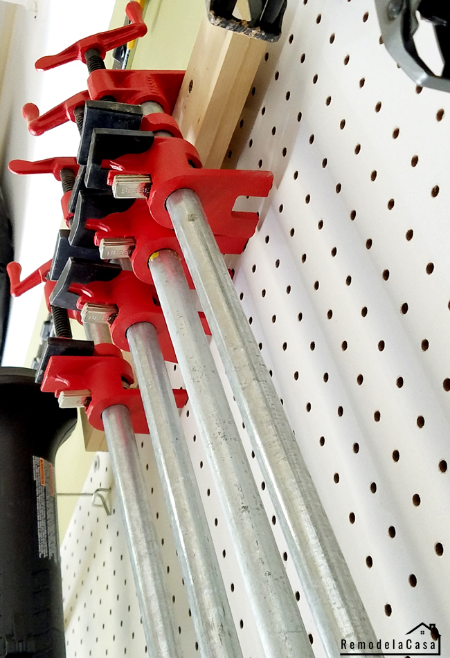 Garage Organization Easy Clamp Storage Remodelando la Casa