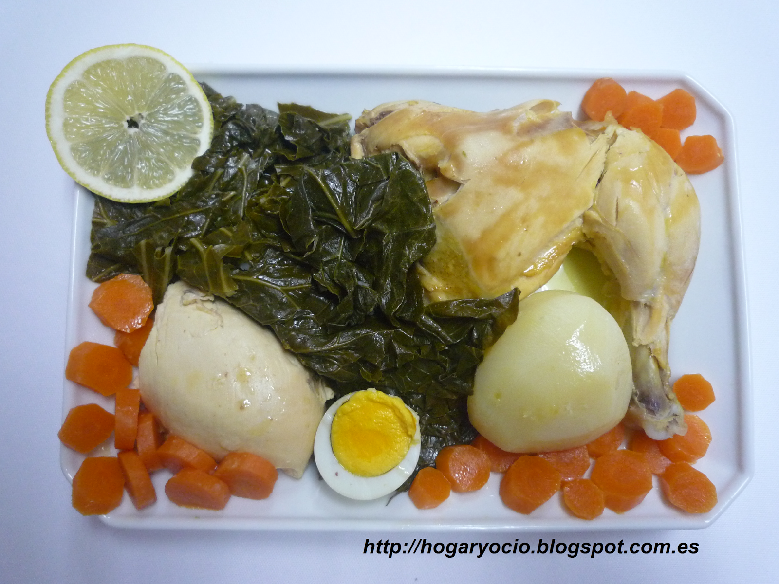 Hogar y Ocio: Pollo hervido con verduras