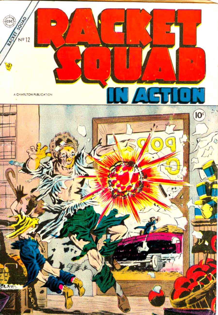 Racket Squad in Action v1 #12 - Steve Ditko golden age crime comic book cover art