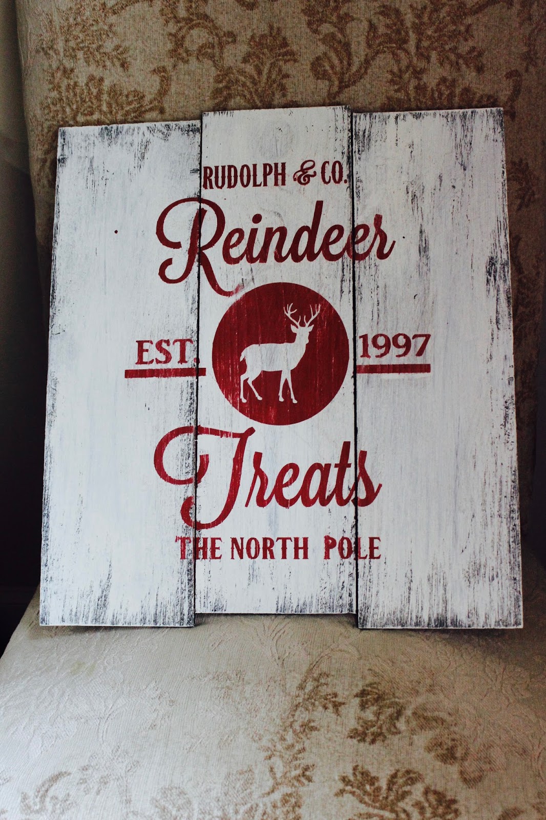 At Rivercrest Cottage: Christmas-In-July Reindeer Sign