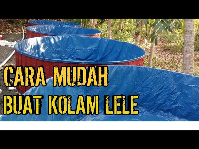 Cara Membuat Kolam Terpal Bulat Gubuk Bambu