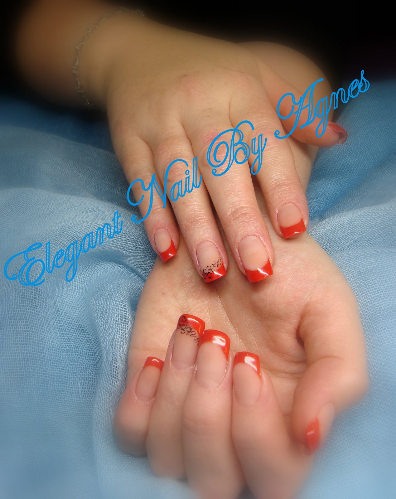 Elegant Nails by Agnes Red Classic with Twist