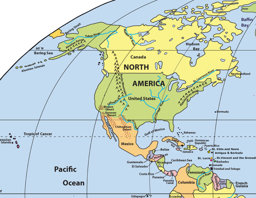 North America Map Labeled