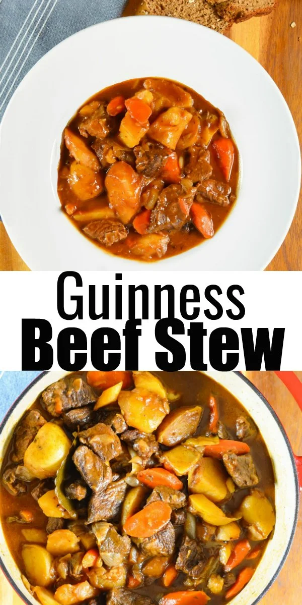 Guinness Beef Stew is a favorite Irish Dinner recipe for St. Patricks Day from Serena Bakes Simply From Scratch.