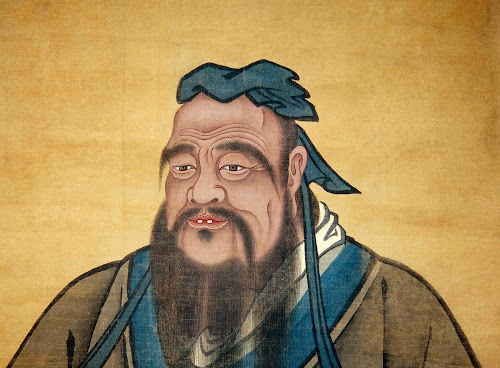 Uma das inúmeras imagens representando o grande sábio da China, Confúcio