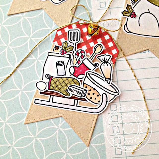 Sunny Studio Stamps: Build-A-Tag Playful Polar Bears Blissful Baking Festive Christmas Gift Tags by Franci Vignoli
