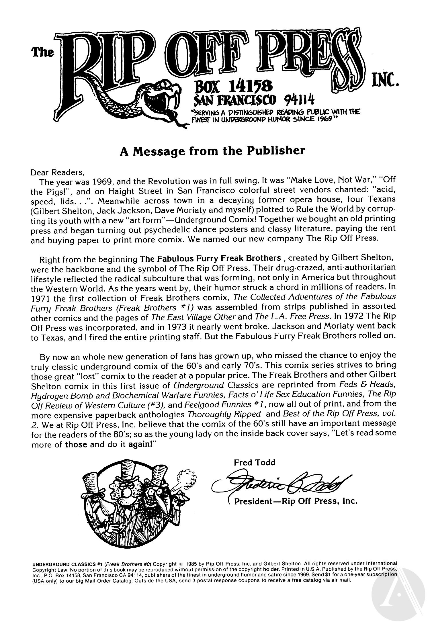 Read online Underground Classics comic -  Issue #1 - 2