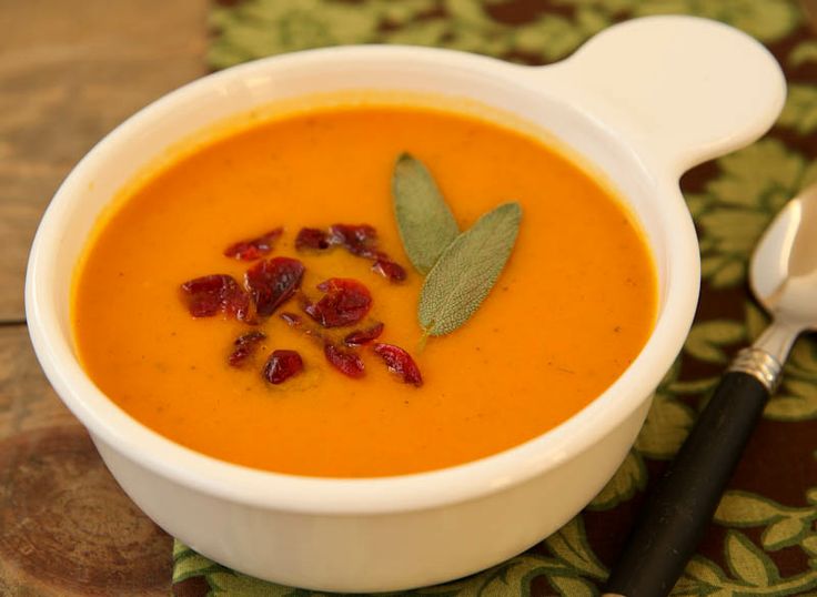 Christmas starter - Cranberry, Sage and Squash Soup with recipe link