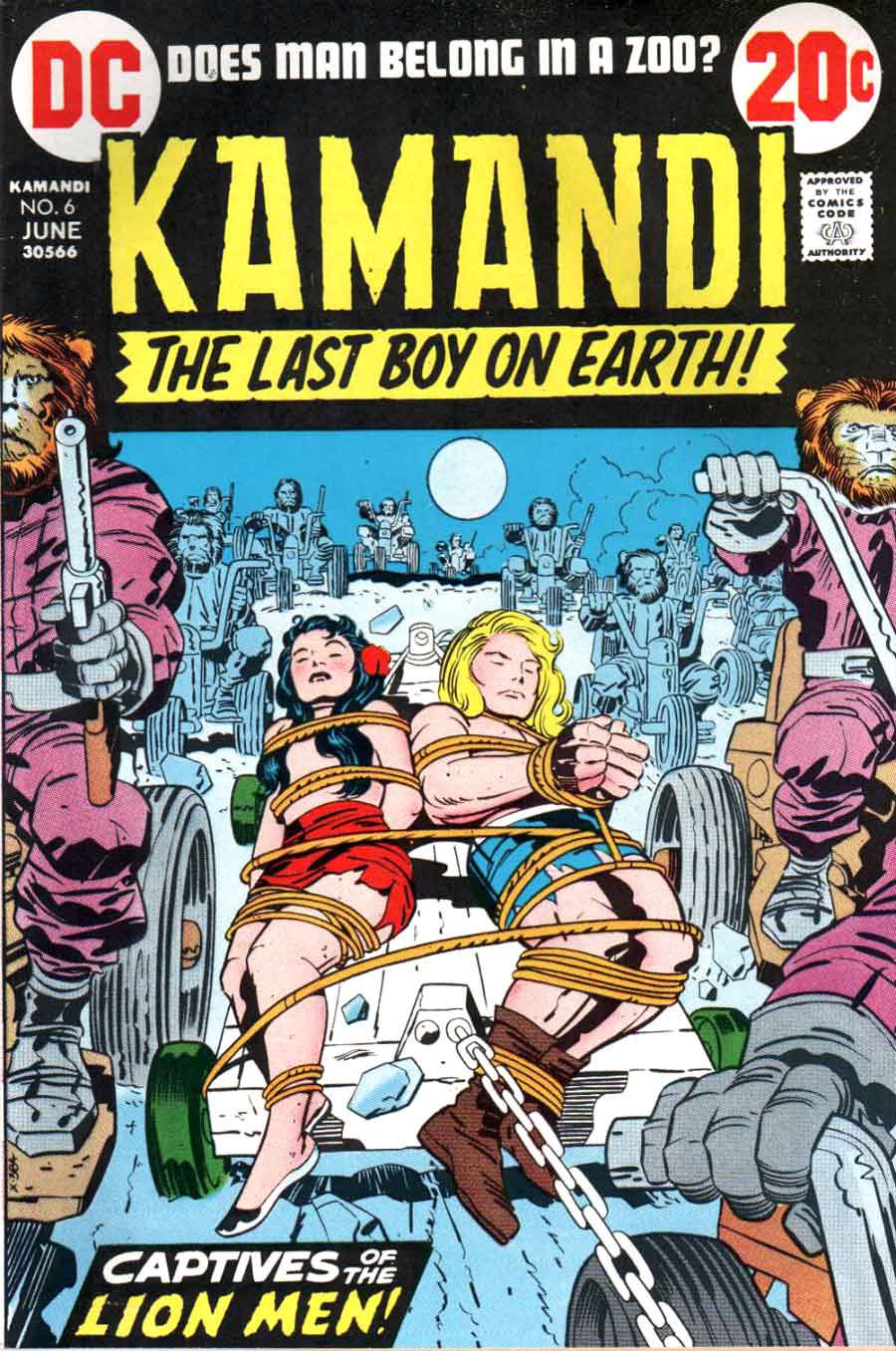 Kamandi v1 #6 dc 1970s bronze age comic book cover art by Jack Kirby