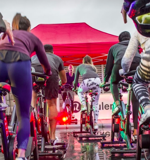 Psycle & Lululemon Rooftop Spin Class
