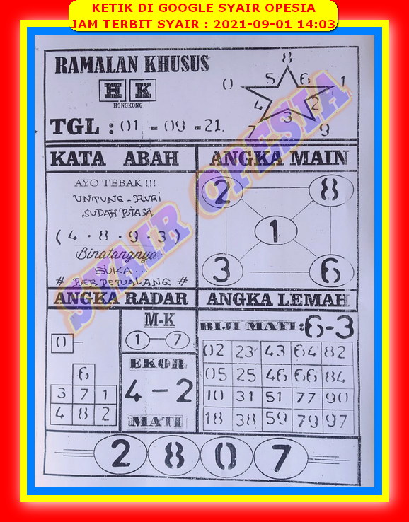 Syair Hk Hari Ini Rabu 1 September 2021 Opesia Official Syair Hk Hari Ini Rabu 1 September 2021 Opesia Official