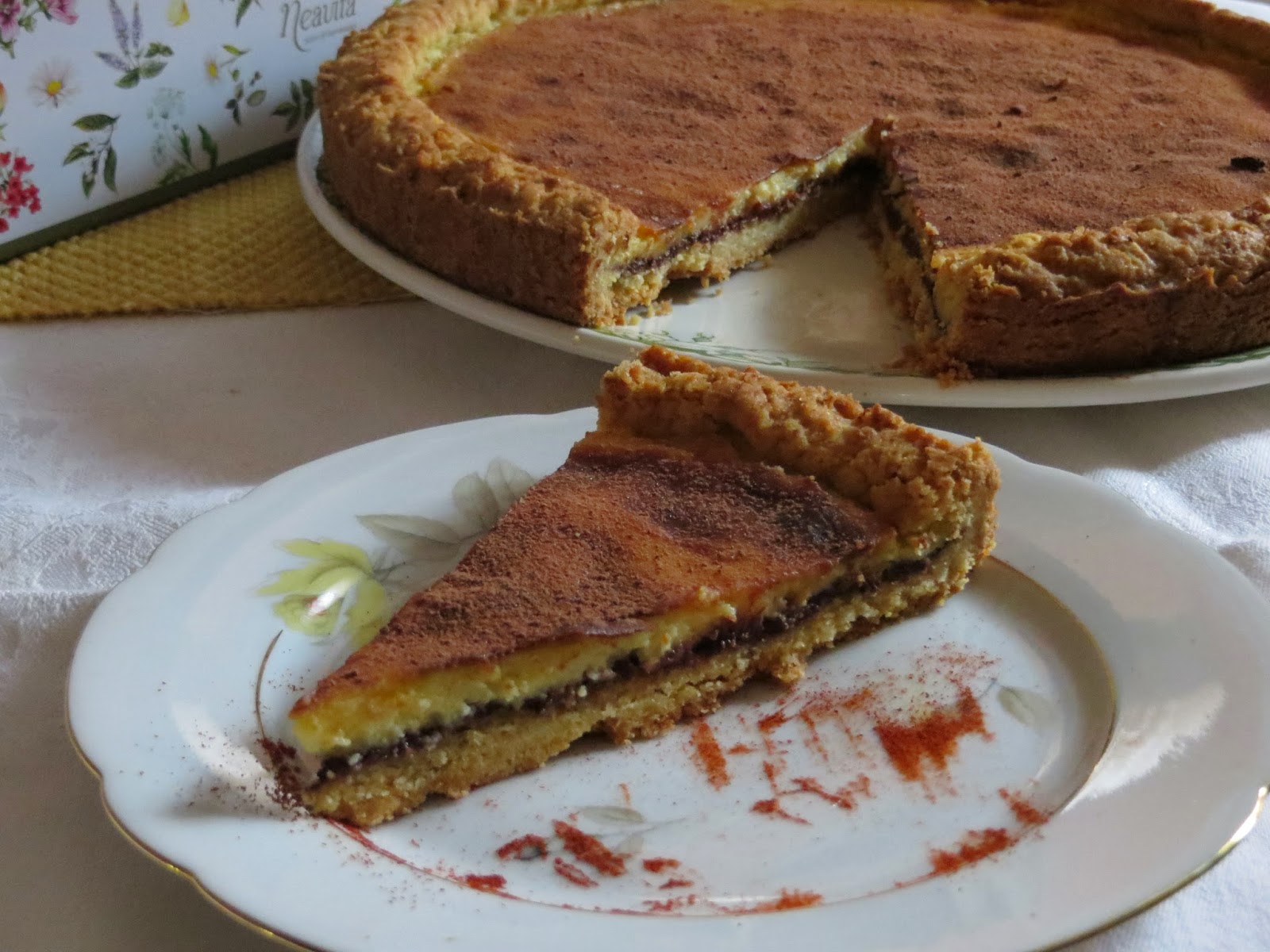 crostata di crema pasticcera e zafferano