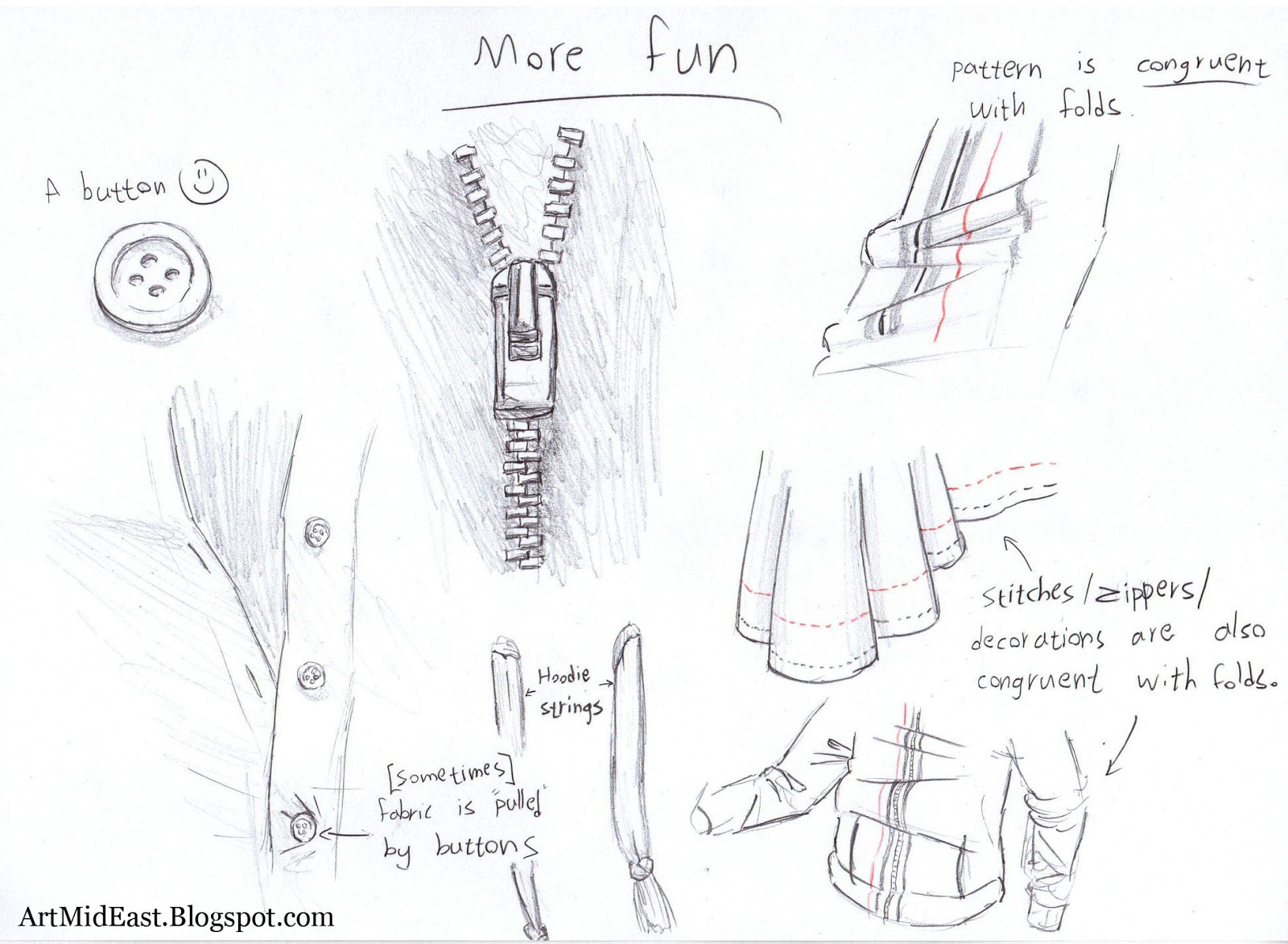 How to draw Clothes and Folds - Draw Folds Clothes Items