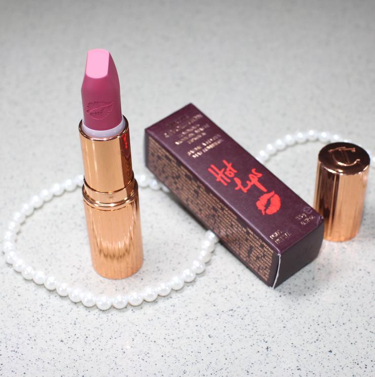 Review and swatches of Charlotte Tilbury Matte Revolution Hot Lips Lipstick in Secret Salma.