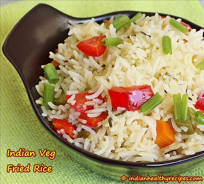veg fried rice recipe, how to make vegetable fried rice recipe