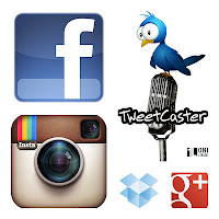 google apps - social media - facebook, tweetcaster, instagram, dropbox, g+