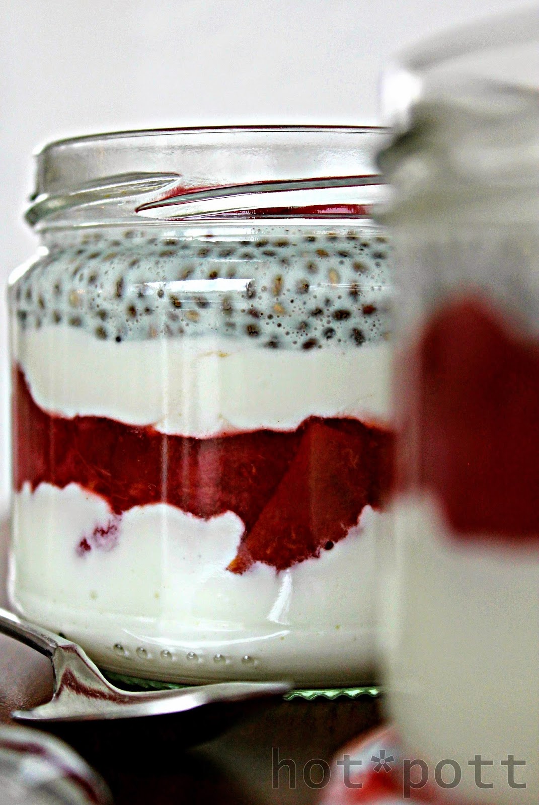 hot*pott: Pflaumen- Birnen Kompott als Schichtdesert mit Chia Samen