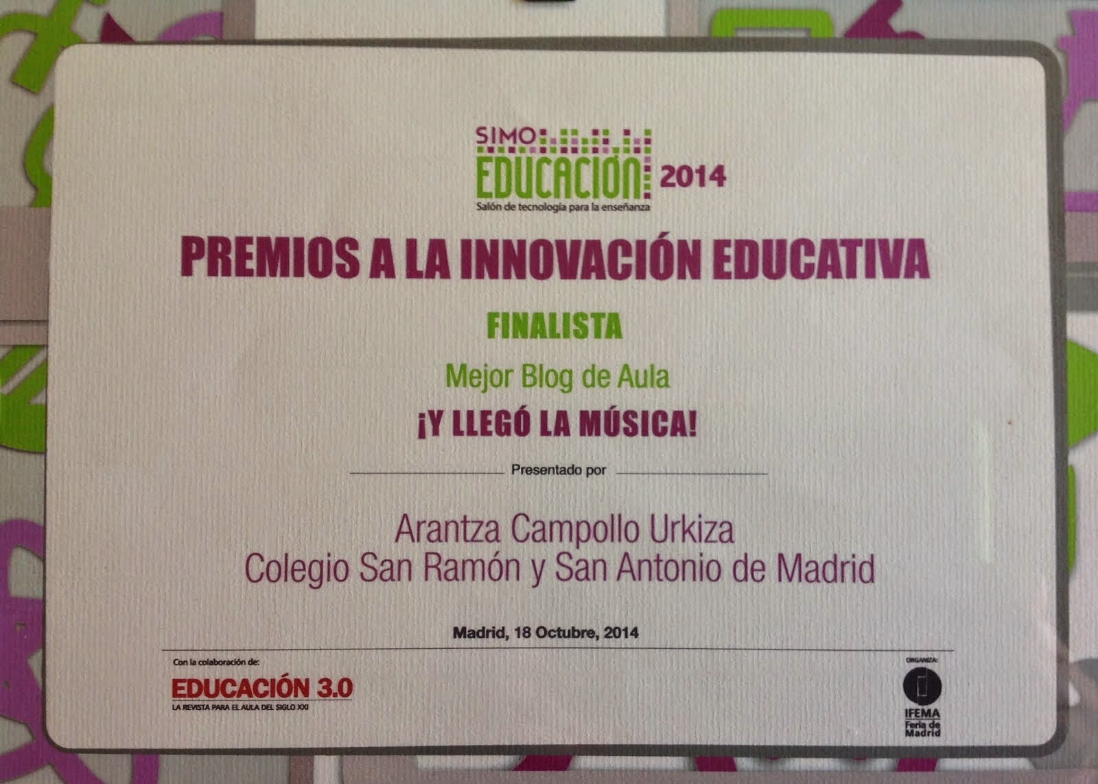 II Edición Premios Innovación Educativa SIMO 2014