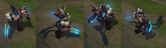 Cận cảnh vẻ đẹp nghẹt thở của 3 trang phục mới được Riot ra mắt: Lancer Rogue, Paragon Blitzcrank và Rengar Máy Móc