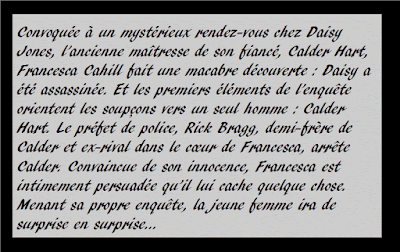 enquête Francesca Cahill, tome suspect proche Brenda Joyce