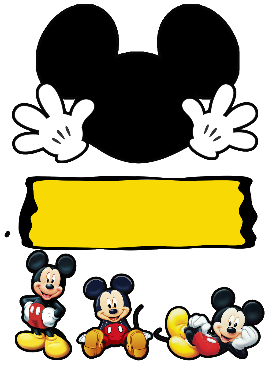 PNG Topper de bolo Mickey