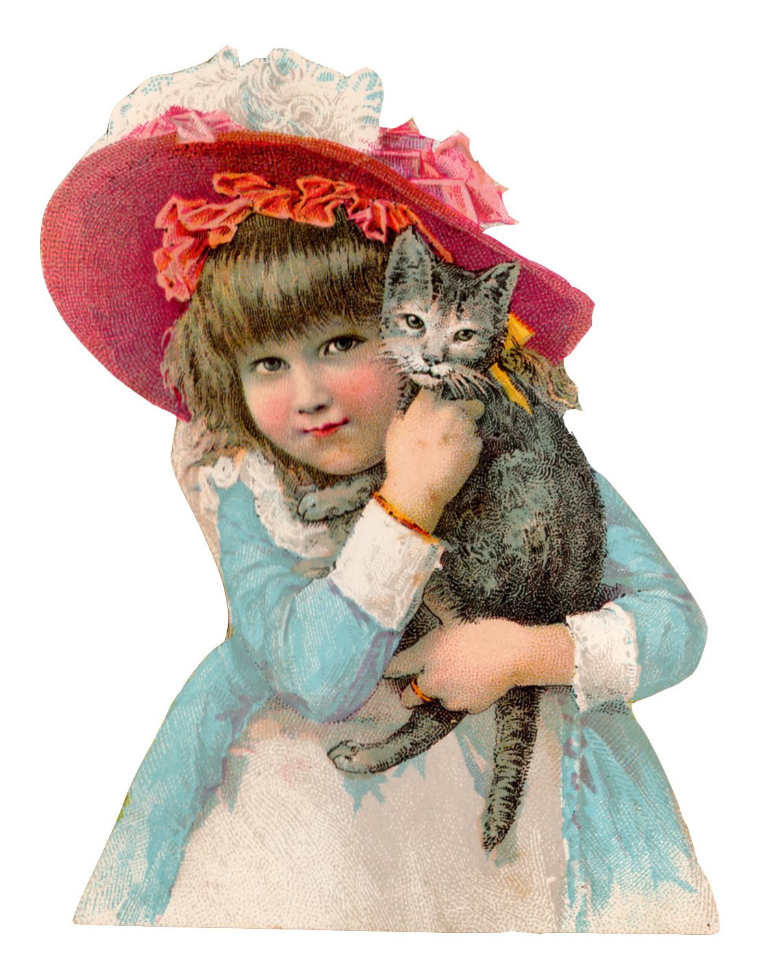 clipart girl with cat - photo #33